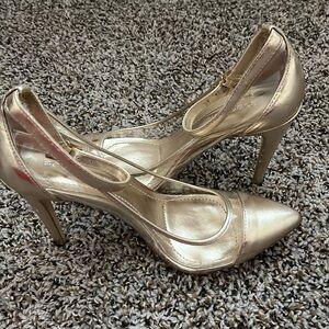BCBGeneration Gold Stiletto High Heels